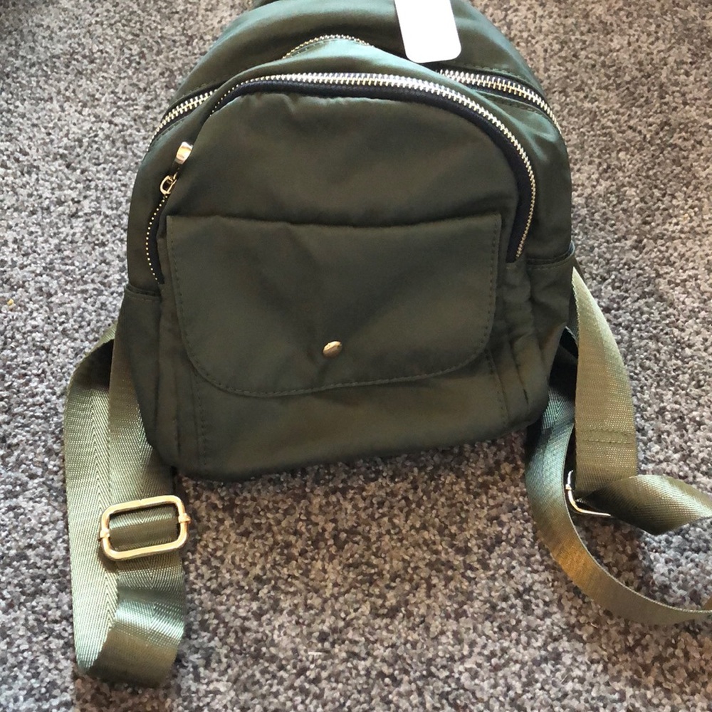 Army green mini backpack